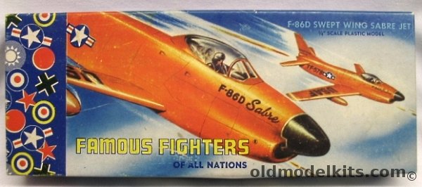 Aurora 1/48 F-86D Sabre Jet Brooklyn - Famous Fighters of All Nations, 77-79 plastic model kit